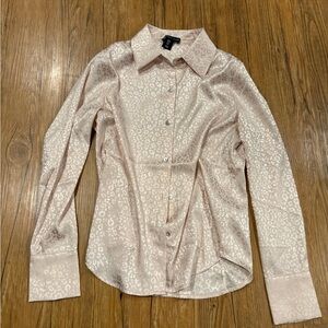 Sincerely Jules Light Pink Leopard Button Down Shirt